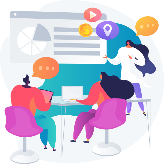 Illustration representing collaborative product engineering